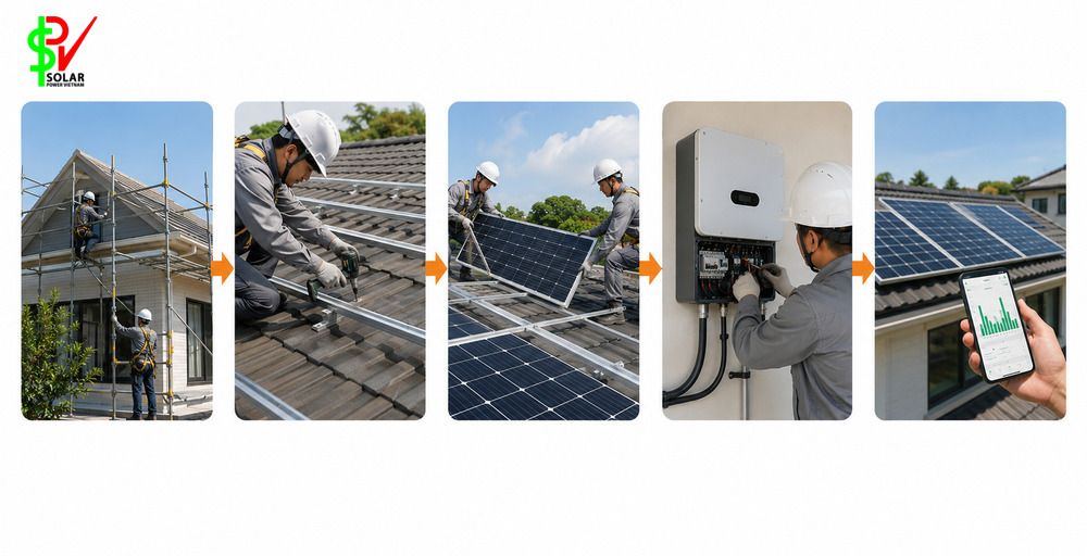 Solar Panel Installation: The Correct Solar Installation Process 4 Standard rooftop solar system installation process